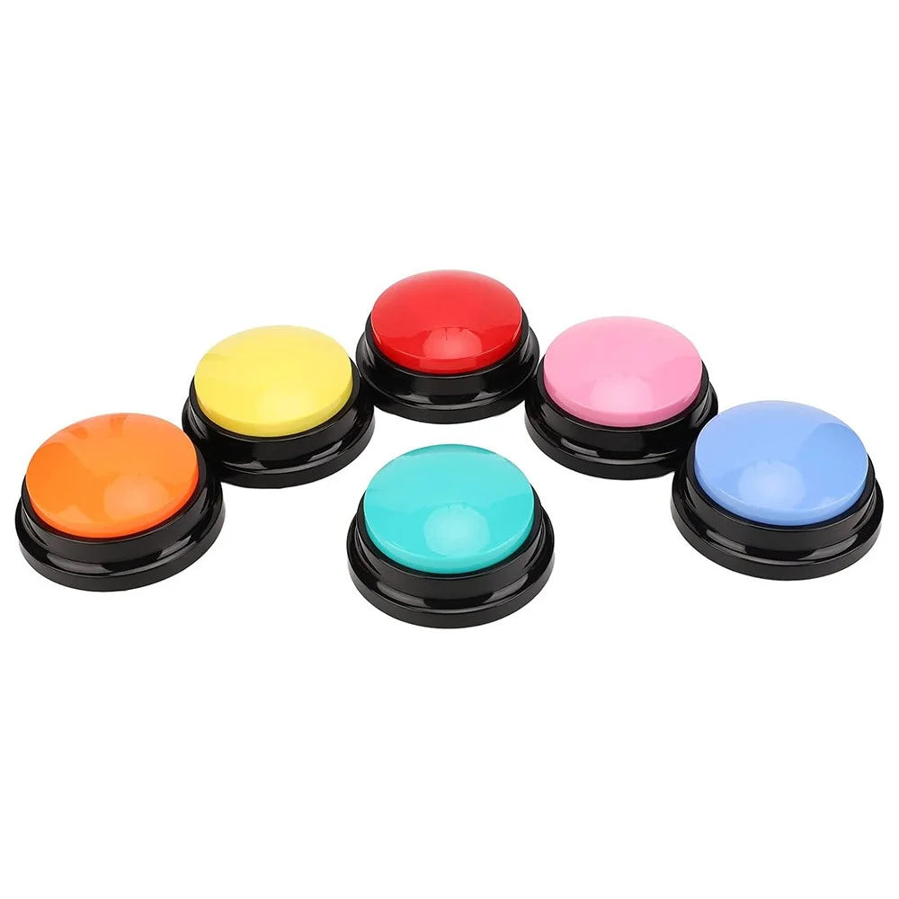 6Pcs Recordable Button Set Pet Training Buzzer Clear Sound Voice Recording Device for Dog Cat - 5