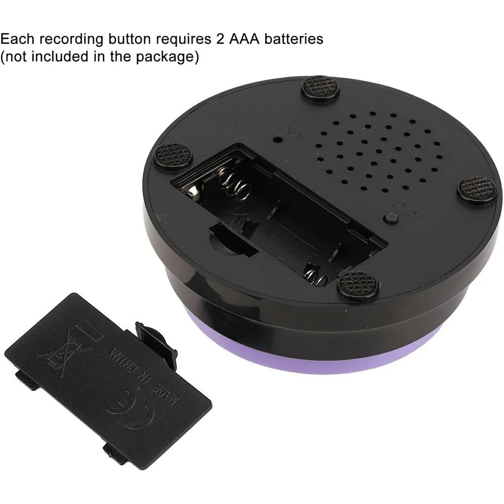 4Pcs Voice Recording Button 30s Recordable Sound Buttons Dog Answer Buzzers Talk Button for Pets Training - 4
