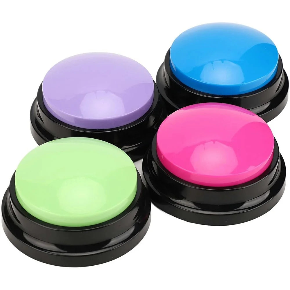 4Pcs Voice Recording Button 30s Recordable Sound Buttons Dog Answer Buzzers Talk Button for Pets Training - 5