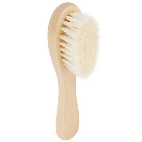 Baby Soft Wool Facial Cleansing Brush Natural Wood Handle Gentle Skin Care Brush - S Size - 1