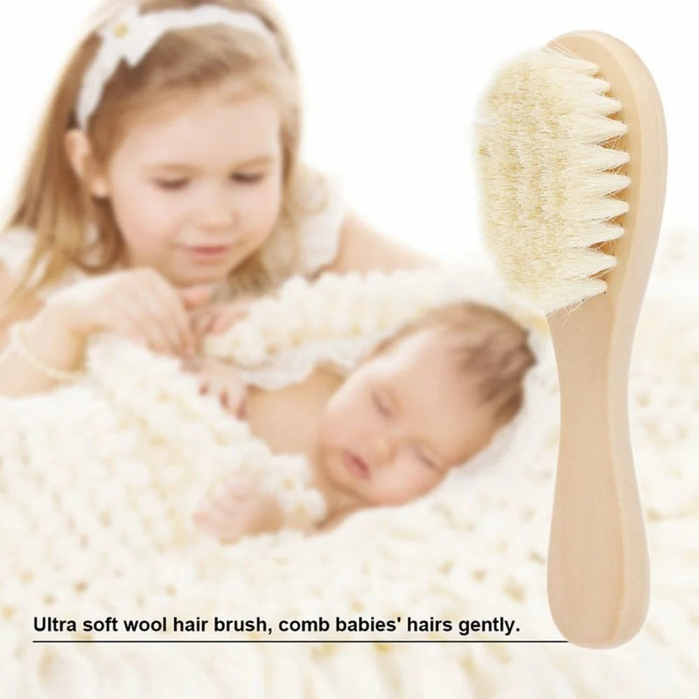 Baby Soft Wool Facial Cleansing Brush Natural Wood Handle Gentle Skin Care Brush - S Size - 4
