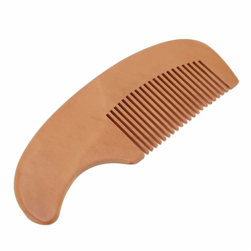 Small Baby Wool Brush and Curved Comb Set Goat Hair Brush For Newborn Scalp Massage Gentle Grooming - 6