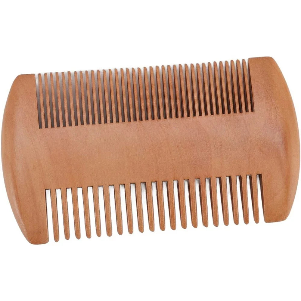 Small Baby Wool Brush and Double-Sided Comb Set Natural Soft Goat Hair Grooming Kit for Scalp Massage - 7