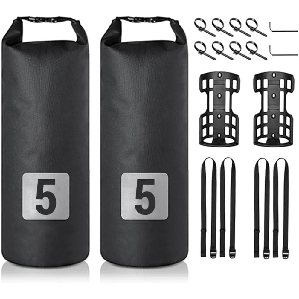 2Pcs 5L Bike Fork Bags Waterproof Roll Top Bicycle Dry Bag for Moutain Road Bikes Electric Scooters - 1