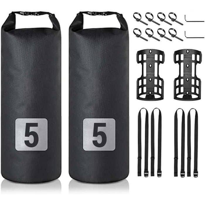2Pcs 5L Bike Fork Bags Waterproof Roll Top Bicycle Dry Bag for Moutain Road Bikes Electric Scooters - 1