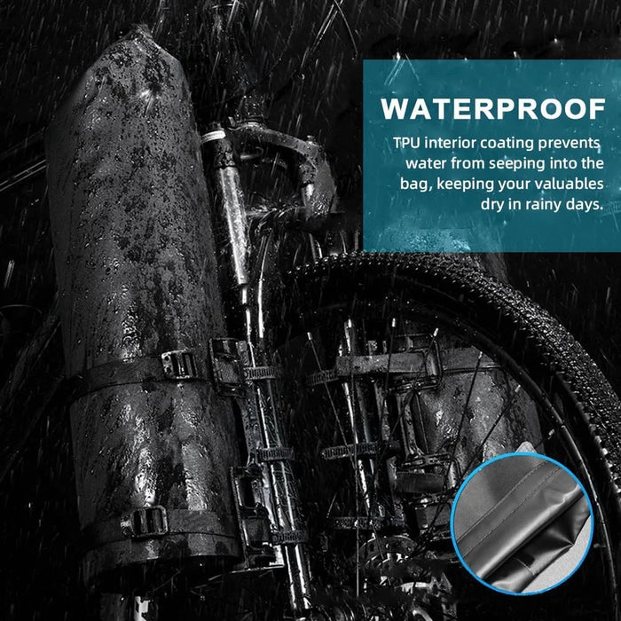 2Pcs 5L Bike Fork Bags Waterproof Roll Top Bicycle Dry Bag for Moutain Road Bikes Electric Scooters - 4