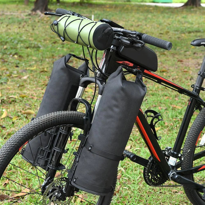 2Pcs 5L Bike Fork Bags Waterproof Roll Top Bicycle Dry Bag for Moutain Road Bikes Electric Scooters - 7