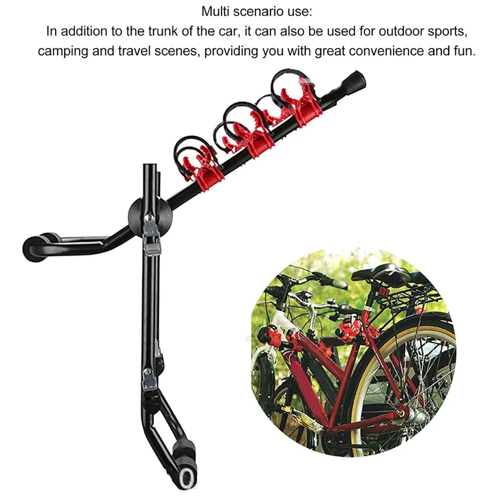 Bicycle Carrier Iron Car Tail Rack High Load Capacity Universal Towing Rack for SUV - 3