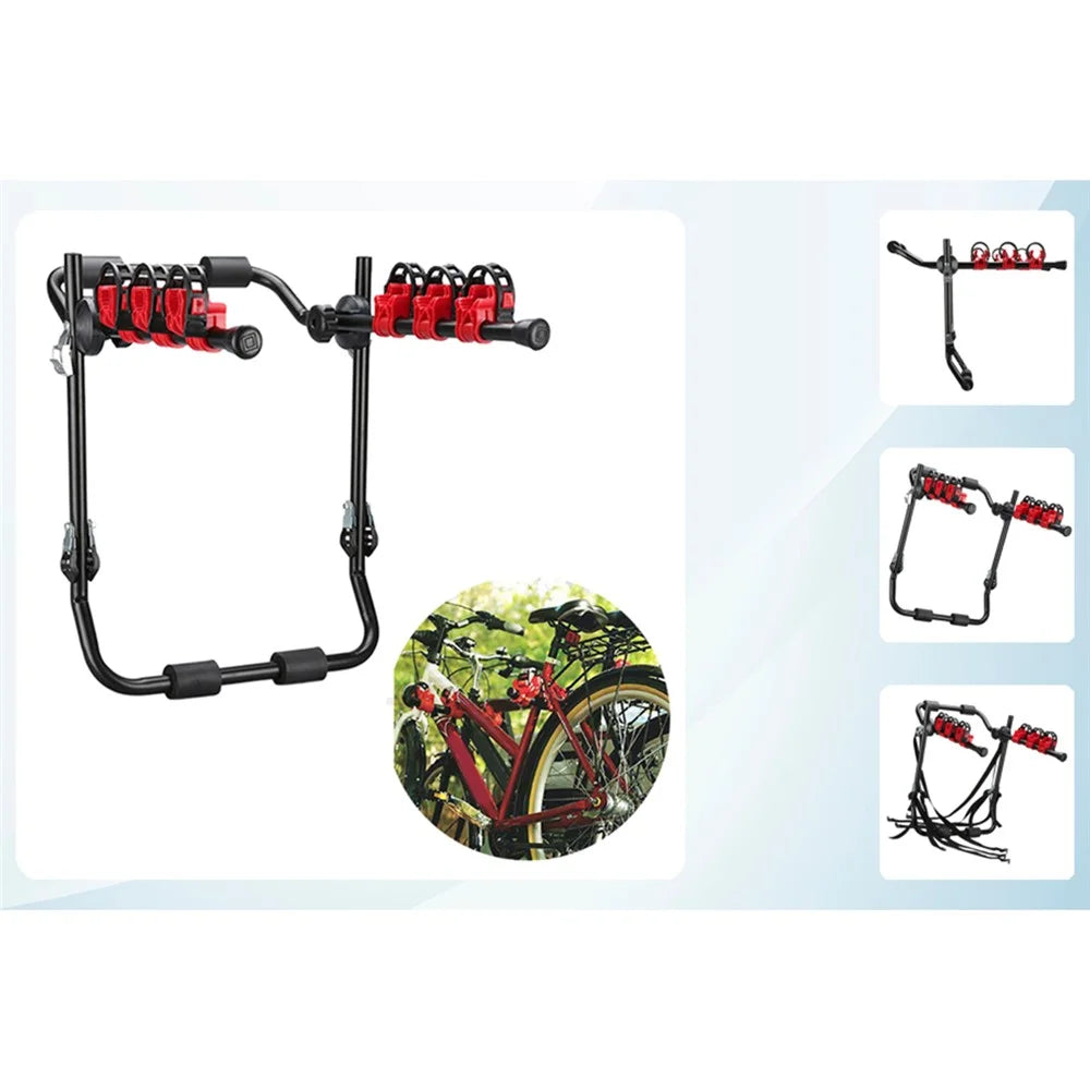 Bicycle Carrier Iron Car Tail Rack High Load Capacity Universal Towing Rack for SUV - 4