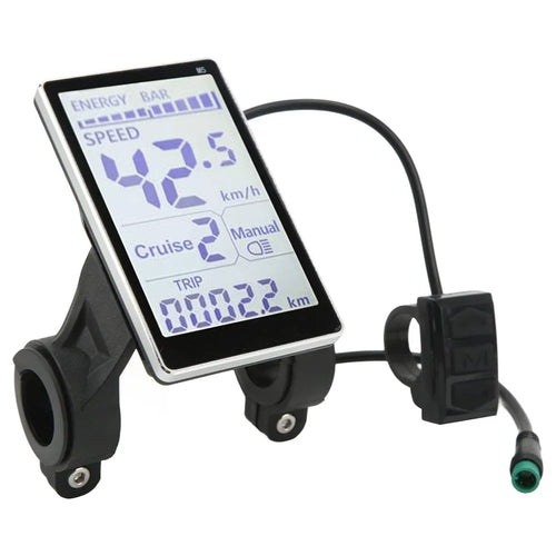 24V / 36V / 48V / 60V Universal Electric Scooter Display Meter for 31.8 22.2mm Electric Bikes LCD Meter - 1