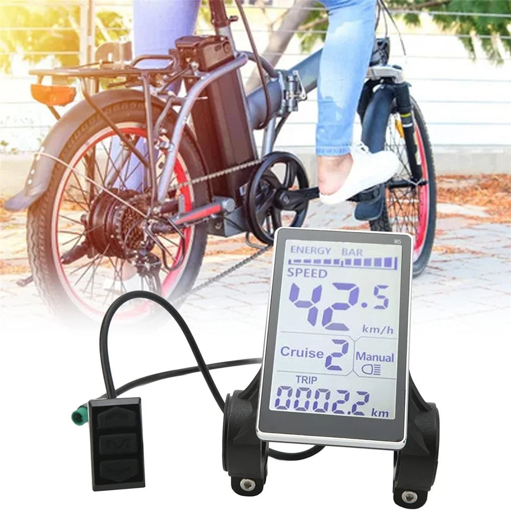 24V / 36V / 48V / 60V Universal Electric Scooter Display Meter for 31.8 22.2mm Electric Bikes LCD Meter - 3
