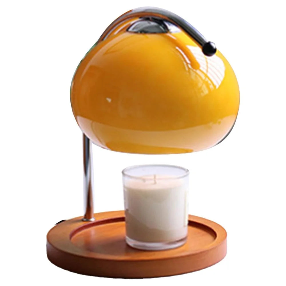 Candle Warmer Lamp Aroma Diffuser Dimmable Wax Melting Lamp Home Decor Night Light, EU Plug - Yellow - 1