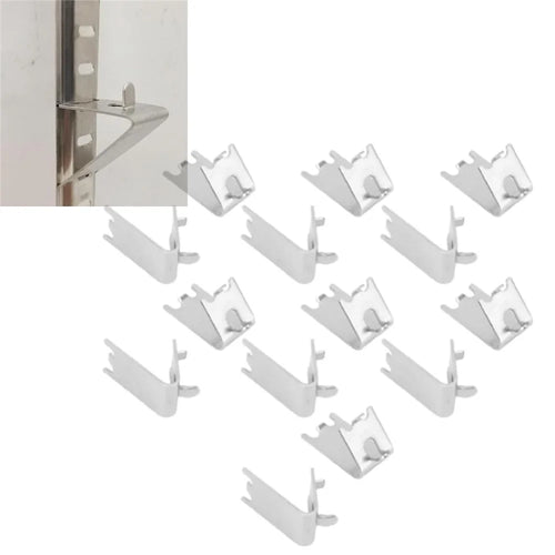 14Pcs Stainless Steel Frigerator Hooks Freezer Shelf Clips 1.5mm Refrigerator Shelf Clips - 1