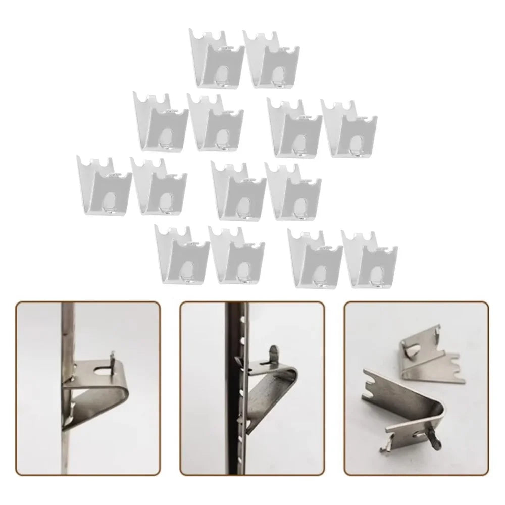 14Pcs Stainless Steel Frigerator Hooks Freezer Shelf Clips 1.5mm Refrigerator Shelf Clips - 5
