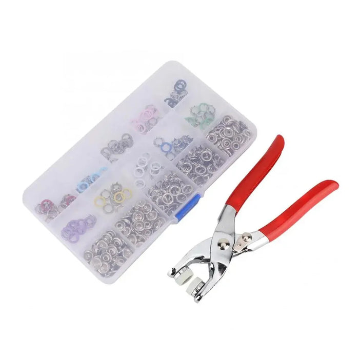 Button Plier Snap Fastener Kit Solid Hollow Metal Snap Fasteners with Press Studs for Clothing Crafts Sewing - 3