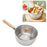 Japanese Saucepan with Lid Wooden Handle Stainless Steel Milk Soup Pot, Diameter: 20cm (BPA Free, No FDA) - 5