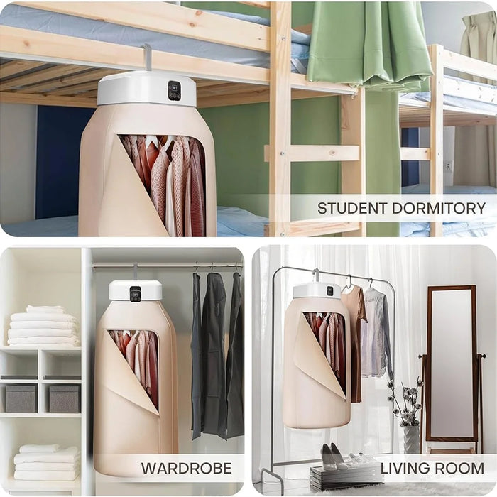 600W Portable Clothes Dryer Mini Laundry Dryer with Remote Control Electric Drying Machine for Travel / Home - 5