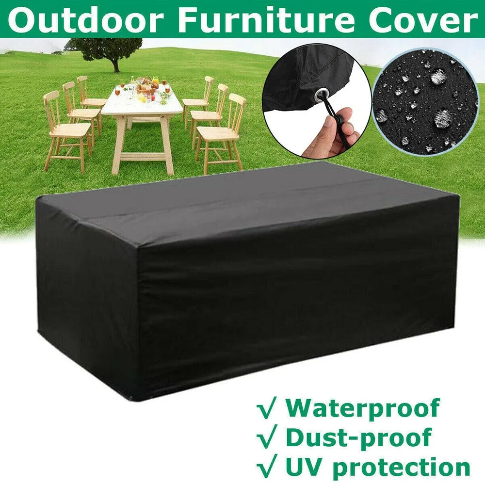 126x126x74cm 210D Oxford Cloth Outdoor Table Cover Waterproof Dustproof Garden Yard Furniture Cover - 3