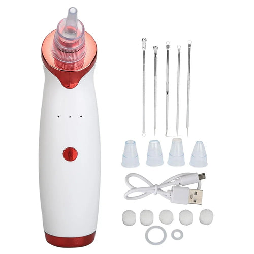 Blackhead Remover Pore Vacuum Cleaner with 5 Suction Heads and Pimple Needles Skin Care Tool Set - 1