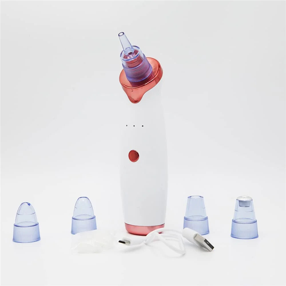 Blackhead Remover Pore Vacuum Cleaner with 5 Suction Heads and Pimple Needles Skin Care Tool Set - 7
