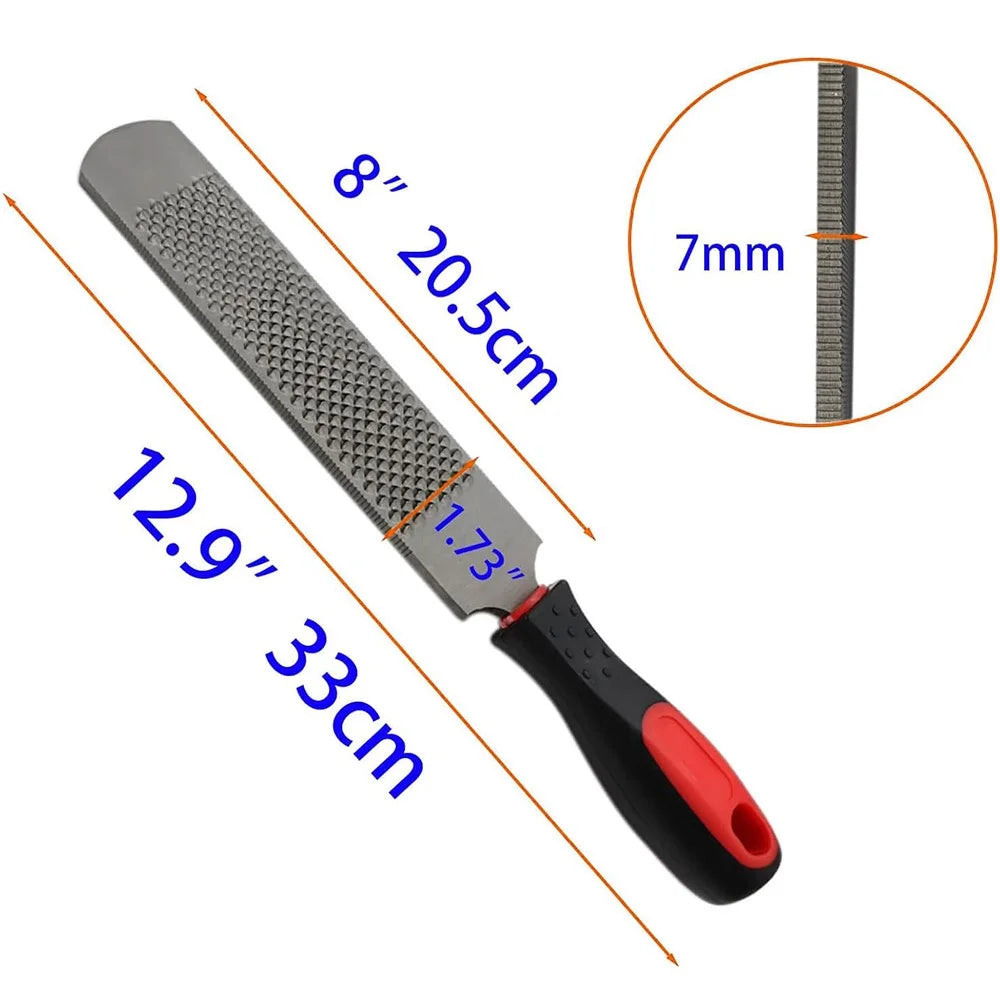 8 Inch Horseshoe Rasp with Handle Carbon Steel Double Sided Coarse Fine Teeth Cattle Hoof Trimming Tool - 5