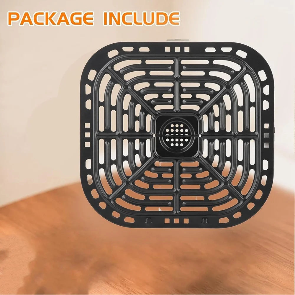 Air Fryer Square Steaming Pad Non-Slip Mat Air Fryer Basket Replacement Stainless Steel Grill Pad (BPA Free, No FDA) - 6