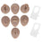 Silicone Piercing Body Model Soft Piercing Practice Model Simulation Ear Eye Nose Mouth Model Set with Display Rack - Dark Skin - 1