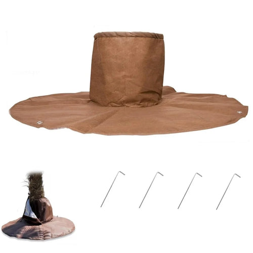 Winter Plant Root Insulation Bag for Tropical Trees 30 x 30 x 100cm Drawstring Protective Cover Anti Freeze Bubble Wrap - Brown - 1