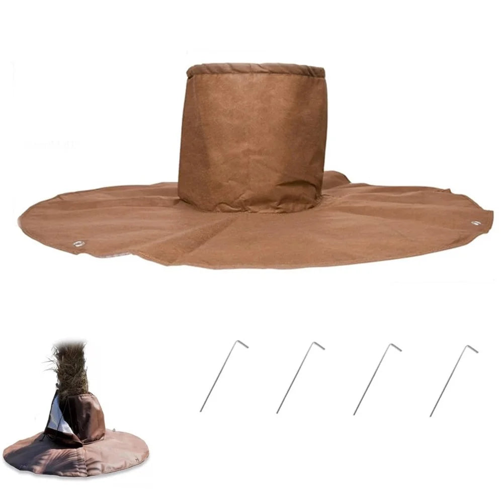 Winter Plant Root Insulation Bag for Tropical Trees 30 x 30 x 100cm Drawstring Protective Cover Anti Freeze Bubble Wrap - Brown - 1