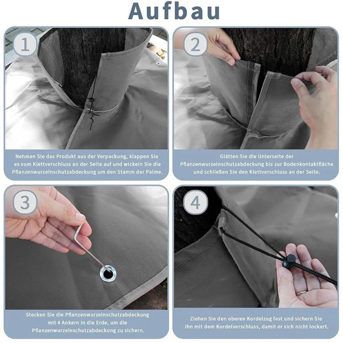 Winter Plant Root Insulation Bag for Tropical Trees 30 x 30 x 100cm Drawstring Protective Cover Anti Freeze Bubble Wrap - Brown - 7
