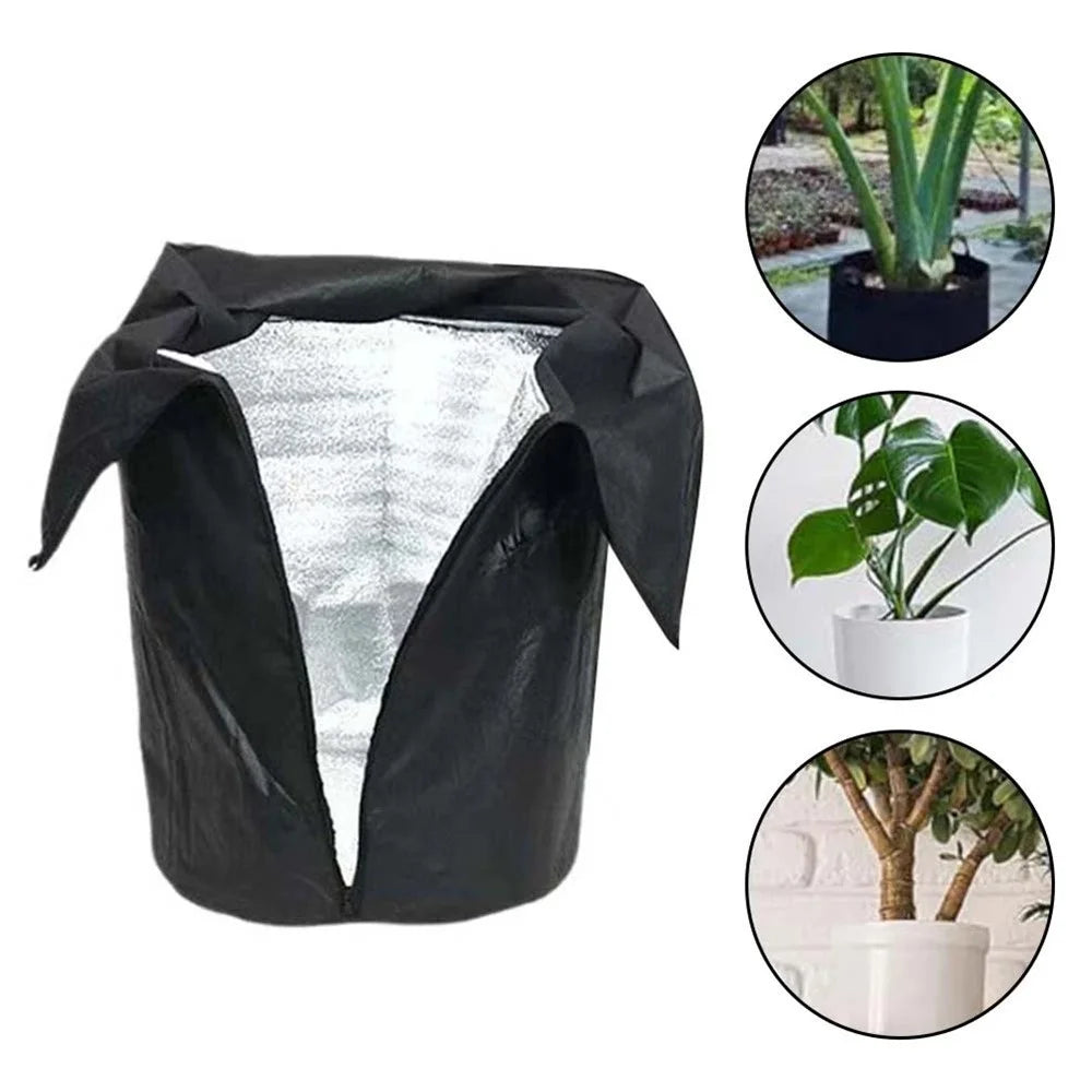Plant Protection Cover for Winter Gardening 65 x 70cm Breathable Insulated Tree Shrub Frost Guard Reusable - Black - 5