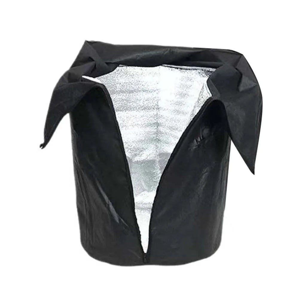 Plant Protection Cover for Winter Gardening 65 x 70cm Breathable Insulated Tree Shrub Frost Guard Reusable - Black - 6