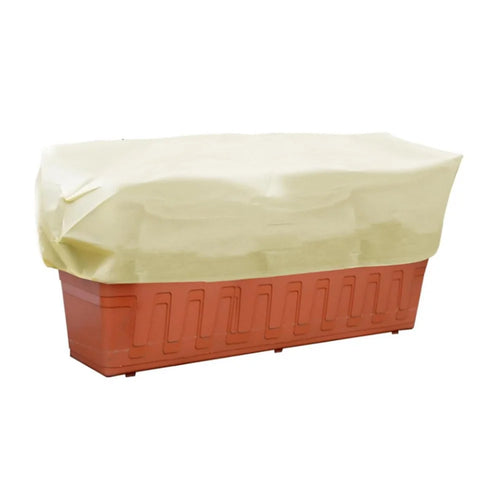 Plant Protection Cover 100 x 40 x 45cm Rectangular Winter Planter Frost Bags Non-Woven Fabric Wraps Blanket - Beige - 1