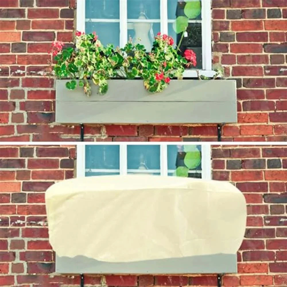 Plant Protection Cover 100 x 40 x 45cm Rectangular Winter Planter Frost Bags Non-Woven Fabric Wraps Blanket - Beige - 2