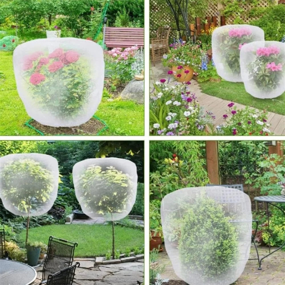 Fruit Tree Netting with Drawstring 80 x 120cm Garden Insect Barrier Plant Cover Tent-Bug Mesh Guard - White - 5