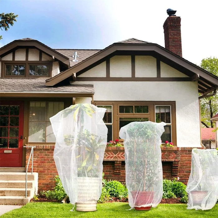 Fruit Tree Netting with Drawstring 120 x 180cm Garden Insect Barrier Plant Cover Tent-Bug Mesh Guard - White - 2