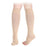 Size M 20-30mmHg Compression Calf Sleeve Breathable Open Toe Stockings for Varicose Veins, Skin Color - 1