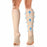 Size M 20-30mmHg Compression Calf Sleeve Breathable Open Toe Stockings for Varicose Veins, Skin Color - 2