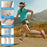 Size M 20-30mmHg Compression Calf Sleeve Breathable Open Toe Stockings for Varicose Veins, Skin Color - 5
