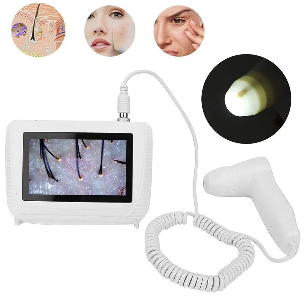 5 Inch Scalp Detector Digital Skin Analyzer Live Image Skin Microscope with 50X  /  200X Magnification Lens - US Plug - 4