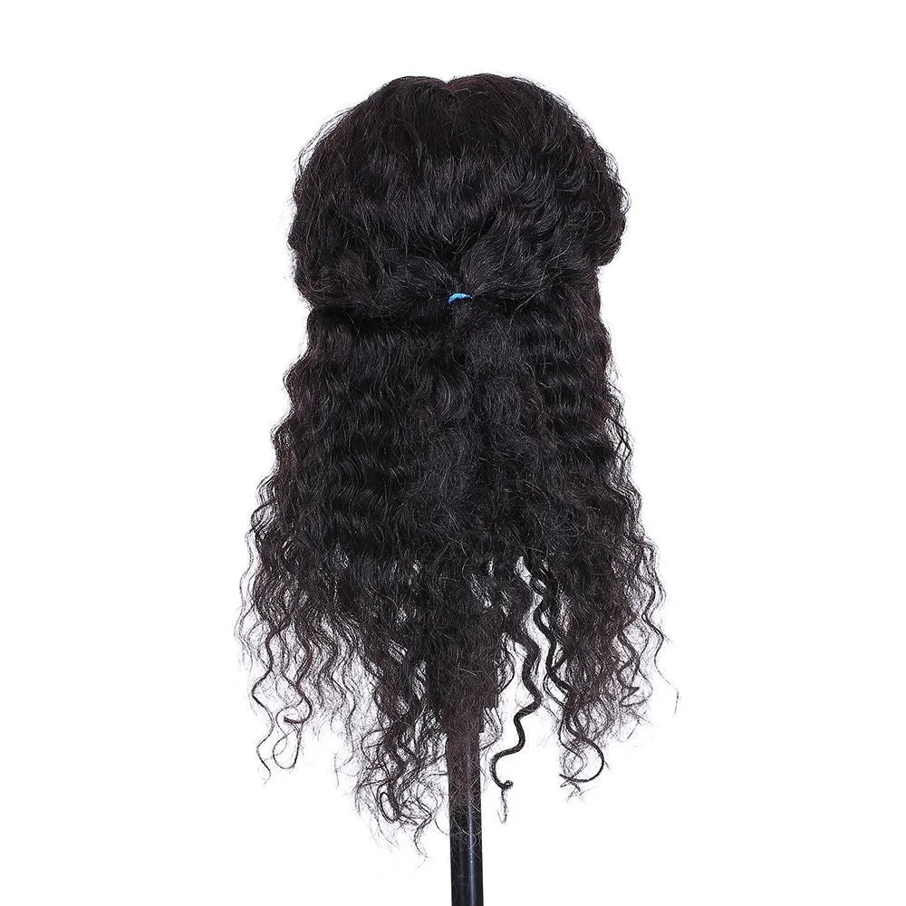 Curly Hairdressing Training Head Cosmetology Mannequin Head for Hair Styling Practice Hair Braiding Dummy Head - 4