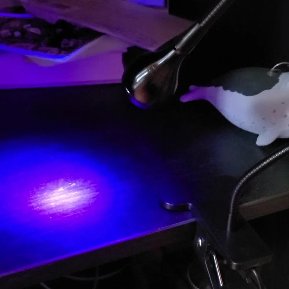Clip-on Nail Dryer Light 395nm Wavelength Desk UV Nail Lamp with Flexible Gooseneck Salon Manicure Tool - 6