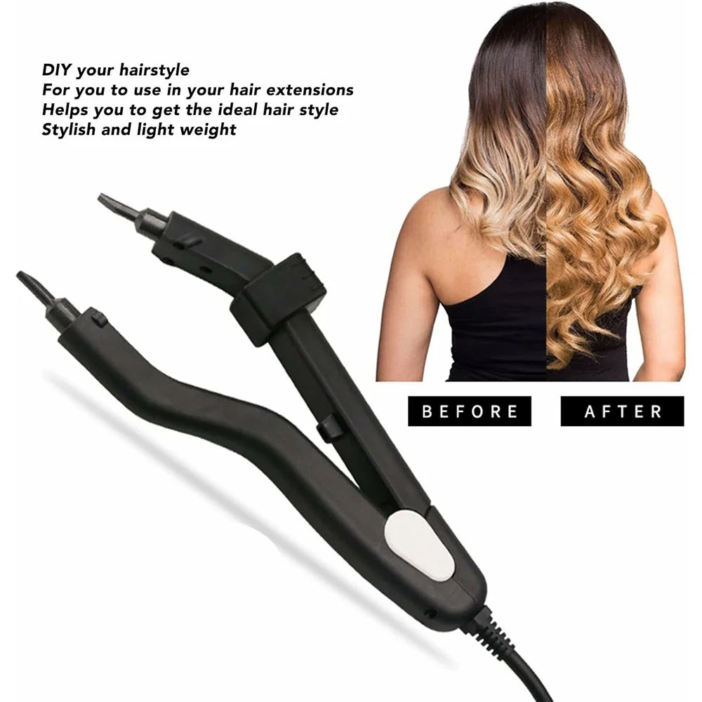 Adjustable Temperature Professional Hair Extension Iron Connector Wand Hair Styling Tool - 3