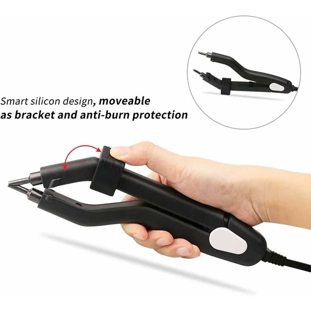 Adjustable Temperature Professional Hair Extension Iron Connector Wand Hair Styling Tool - 6
