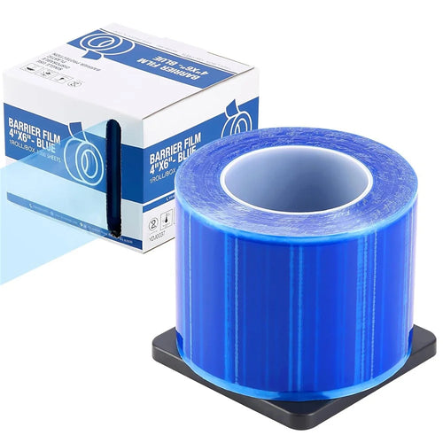 4 x 6 Inch Barrier Tape Self Adhesive Barrier Film Dental Barrier Film Roll, 1 Roll / 1200 Sheets - Blue - 1