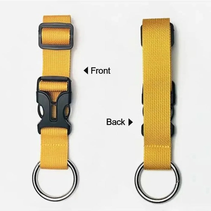 19cm Luggage Hook Carabiner Clip Adjustable Strap Plastic Buckle Metal Spring Hook Strap for Suitcase Backpack - Gray - 5