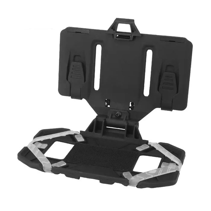 Foldable Tactical Vest Phone Mount MOLLE Navigation Holder Chest Harness for Military Training - Black - 2