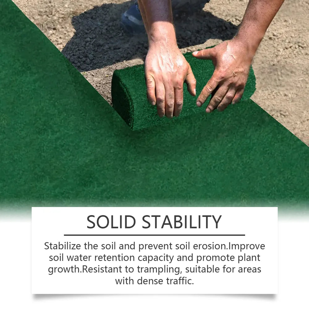 MOONSPRY 300cmx20cm Ecological Grass Seed Mat Waterproof Synthetic Fiber Lawn Planting Mat - 4
