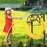 Garden Hose Holder 150FT Capacity Rust-Proof Metal Stand with Tool Basket for Outdoor Patio - Black - 4