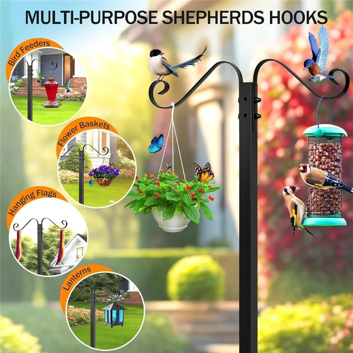 2 in 1 Garden Hose Holder Outdoor Water Hose Reel Stand 150FT Capacity Multi-Purpose Hooks for Yard - 3